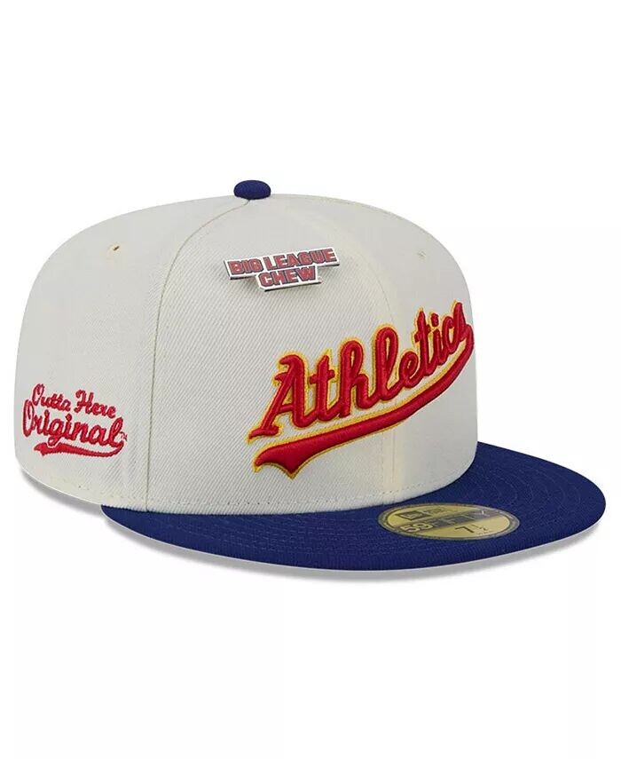 

Мужская белая облегающая кепка Oakland Athletics Big League Chew Original 59FIFTY New Era, белый