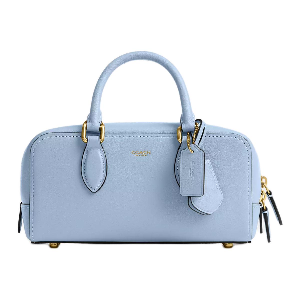

COACH Кожаная поясная сумка бауэри через плечо маленькая женская колокольчик синий