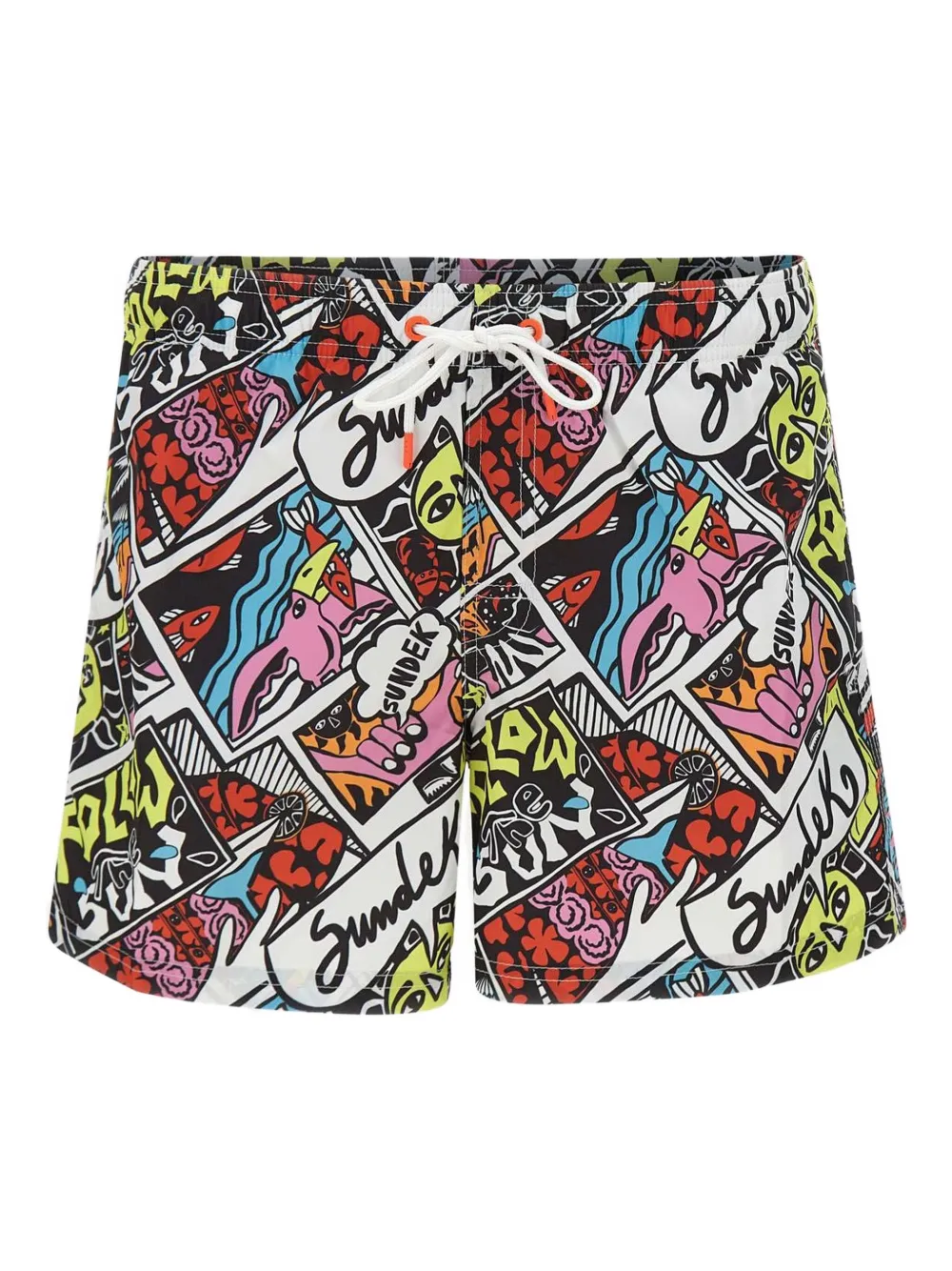 

Шорты с принтом комиксов Sundek, белый