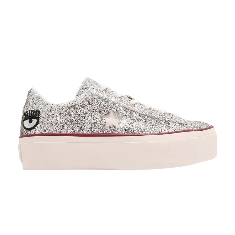 

Кроссовки Converse Chiara Ferragni x Wmns One Star Platform Ox 'Glitter', серебряный, Серебристый, Кроссовки Converse Chiara Ferragni x Wmns One Star Platform Ox 'Glitter', серебряный