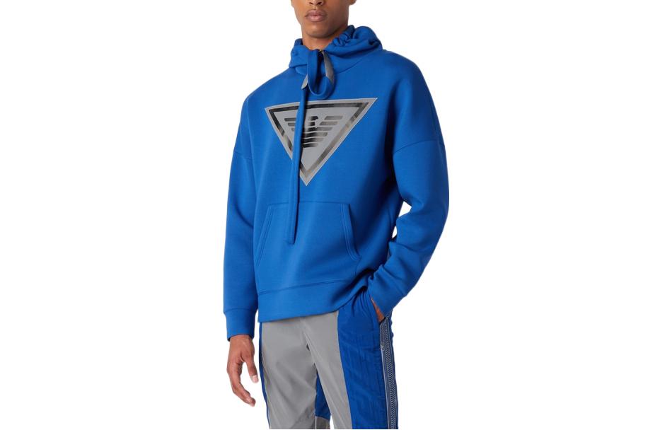 EMPORIO ARMANI Толстовка SS23 мужская Electric Glow Blue — фото 4