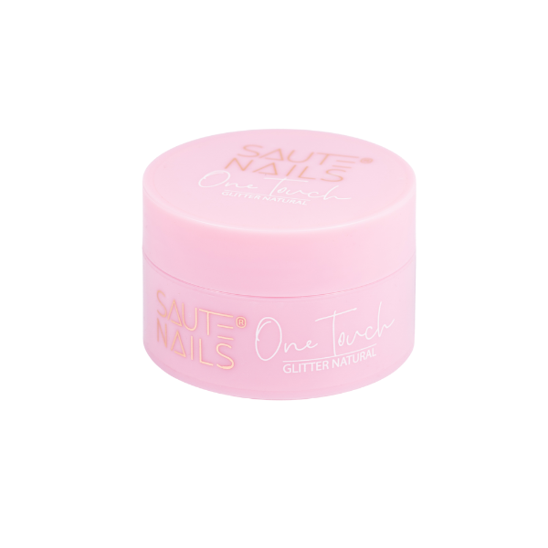 

Глиттер натуральный строительный гель, 50 г Saute Nails One touch, цвет glitter natural