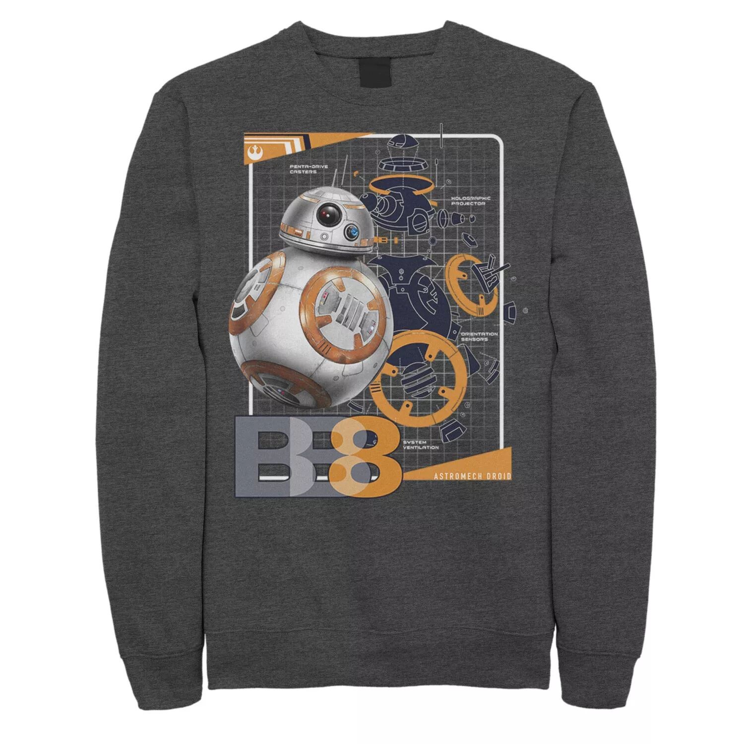 

Мужская толстовка с изображением астромеханика Star Wars Last Jedi BB-8 Licensed Character