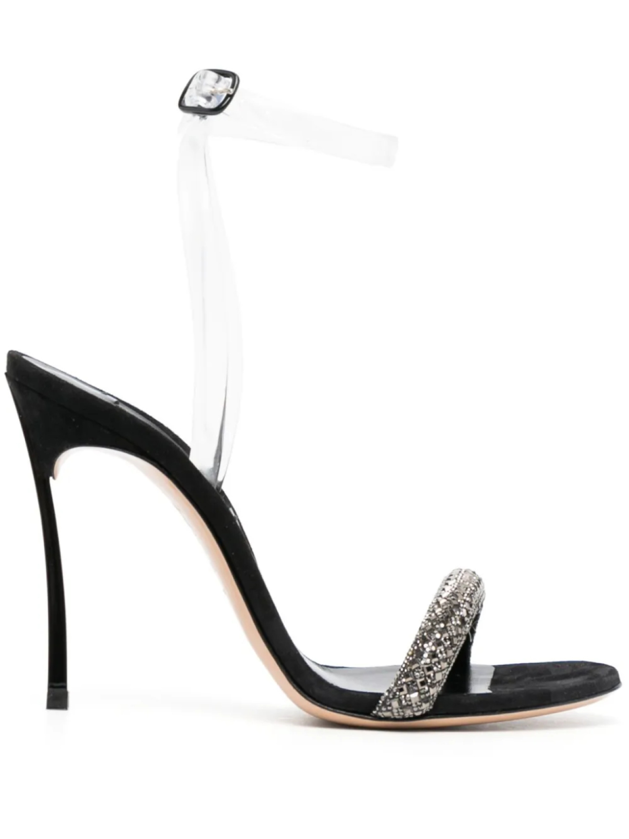 Casadei босоножки Stratosphere 110 с кристаллами, черный