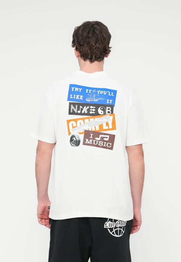 Наклейки на футболки, футболки унисекс с принтом Nike Sb, White