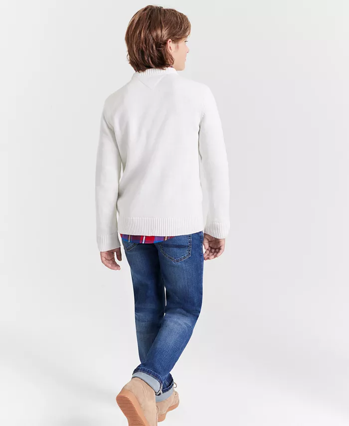 Прямые джинсы Big Boys Straight-Fit Niagara с эффектом стрейч Tommy Hilfiger, синий — фото 3