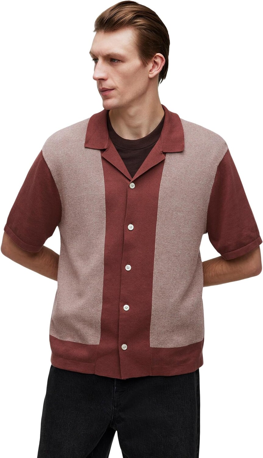 

Свитер Madewell Camp-Collar Sweater Polo Shirt, цвет Old Mahogany