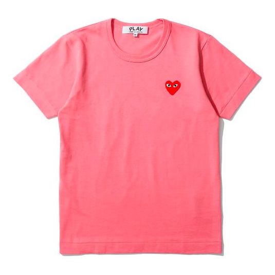 

Футболка logo tee 'pink' Comme Des Garcons Play, розовый