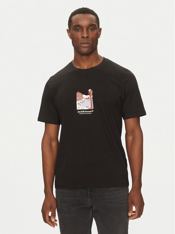 

Футболка обычного кроя Split Graphic 12273000 Jack&Jones, черный
