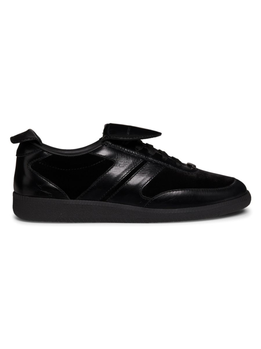 

Кроссовки с откидным язычком из бархата и кожи Giuseppe Zanotti, цвет Nero