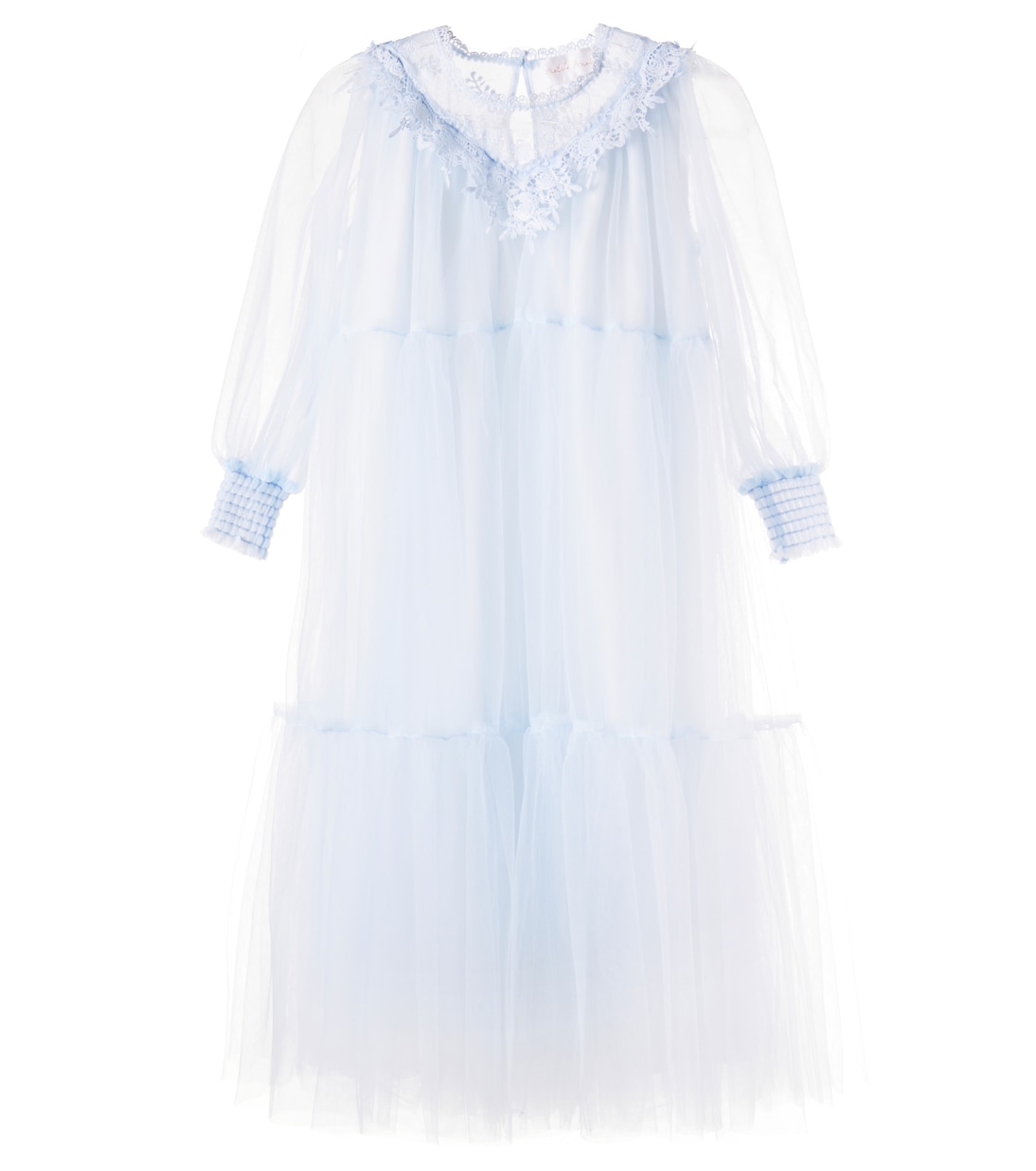 

Платье из тюля с кружевной отделкой Petite Amalie , Soft Blue