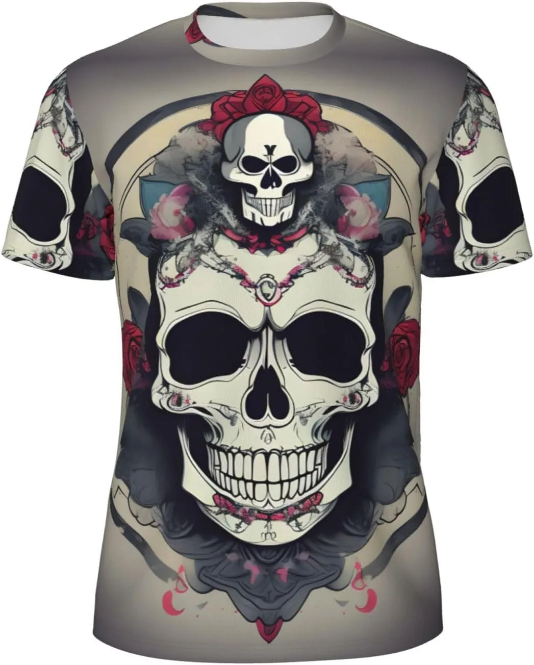 

Футболка с принтом Skull Yoga для спорта и повседневной носки LIXLZH