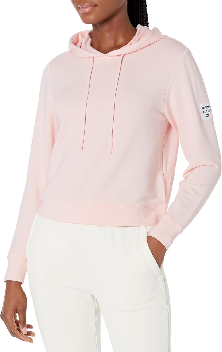 

Женская легкая толстовка с капюшоном и нашивкой-логотипом Tommy Hilfiger, Rose