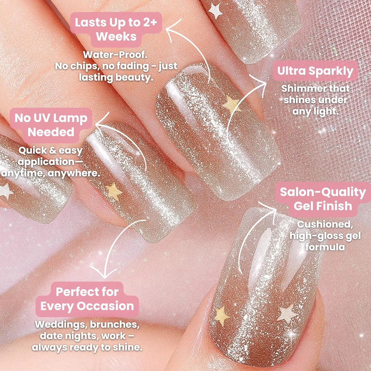 Самоклеящиеся полоски для ногтей Silk Aura без УФ-лампы Silk Aura — фото 2