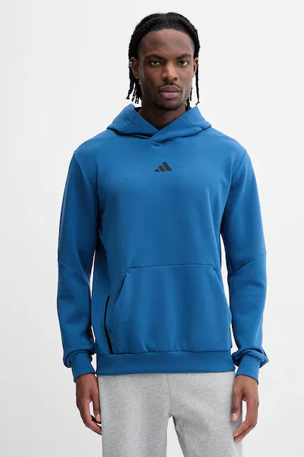 Толстовка с капюшоном гладкая Adidas Performance, синий