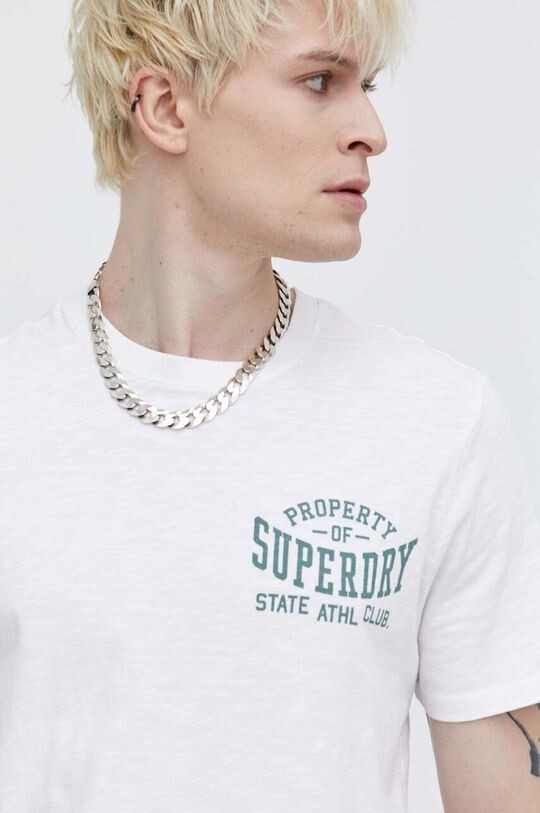 

Хлопковая футболка Superdry, белый