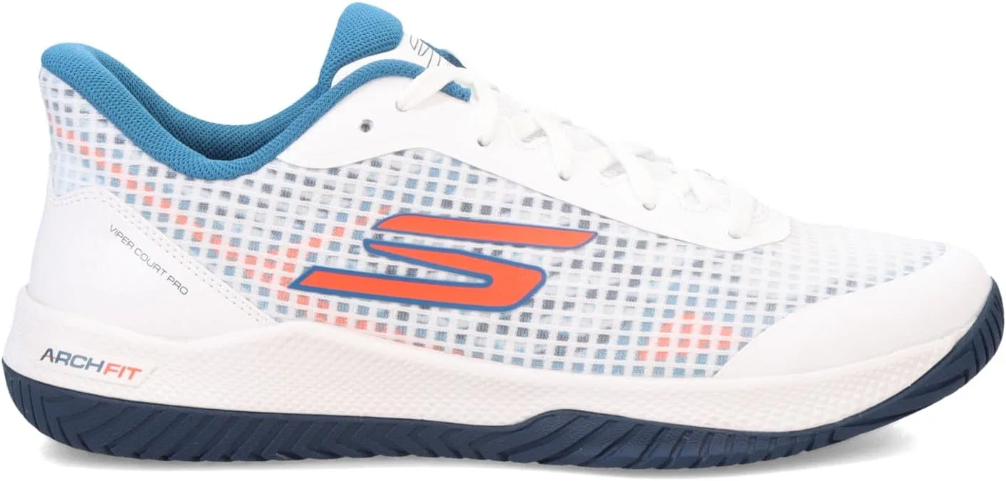 Мужские кроссовки для пиклбола Skechers Viper Court Pro, White Turquoise — фото 3