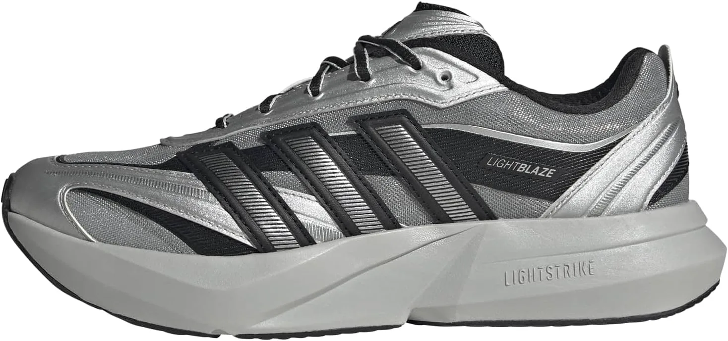 Мужские кроссовки Adidas Lightblaze Glow на шнуровке для повседневной носки - синие, металлик/черный/серый