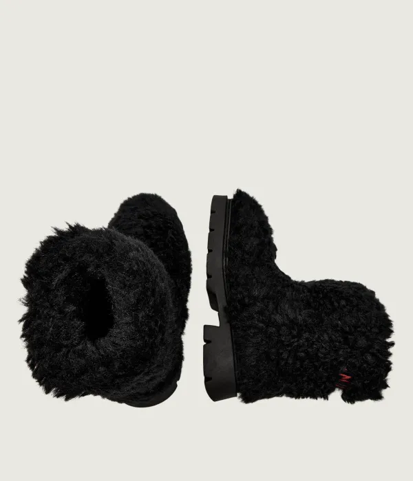 Женские зимние ботинки Inuikii Teddy Biker меховые, черный — фото 4
