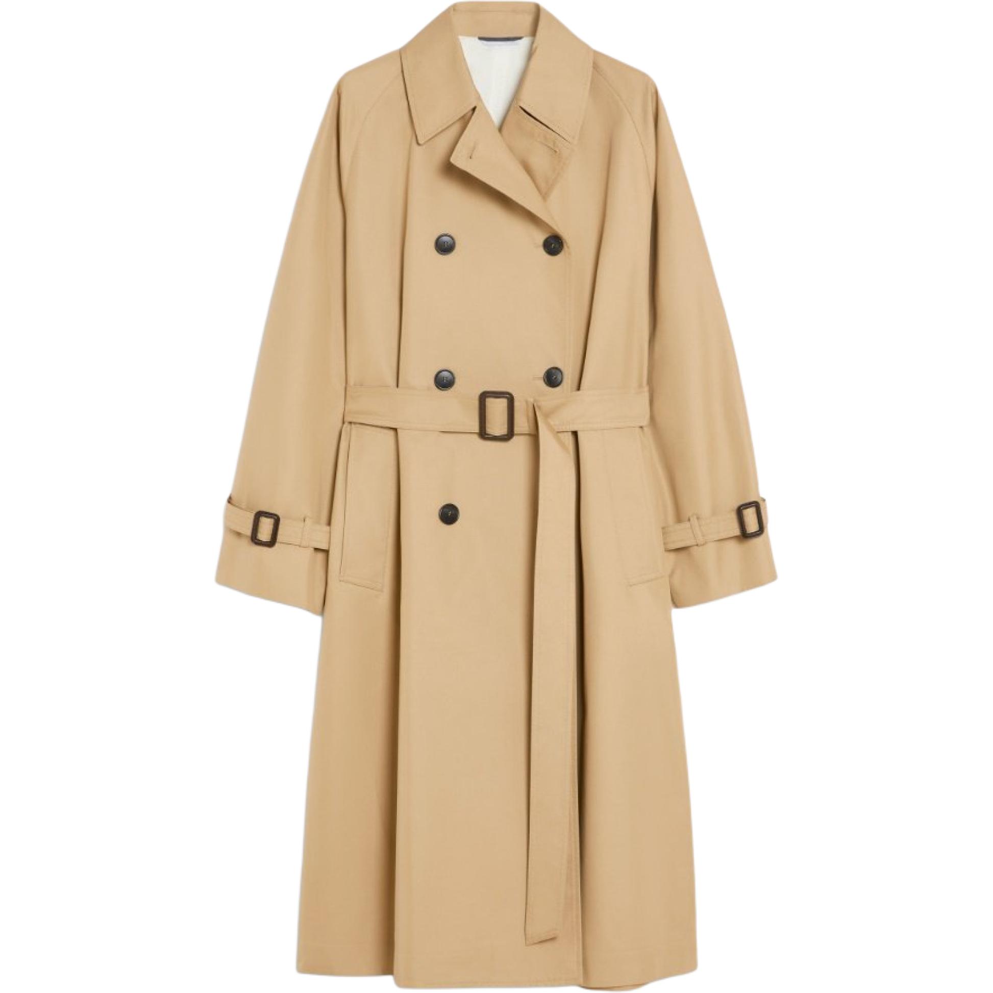 

WEEKEND MaxMara Двубортное двустороннее тренч, Khaki