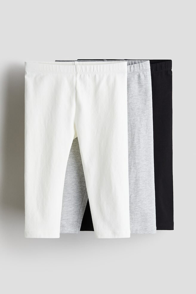 

3 упаковки хлопковых леггинсов H&M, белый