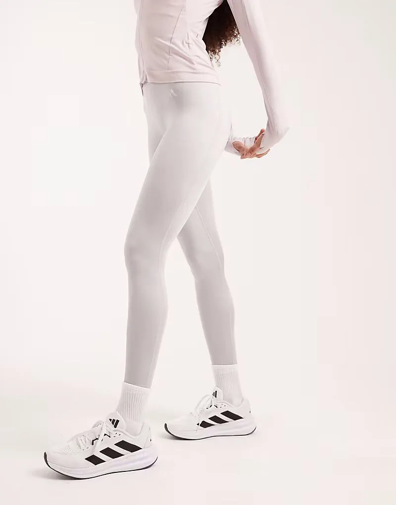 Леггинсы Adidas Performance Optime Essentials серого цвета — фото 2