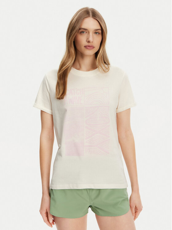 

Футболка обычного кроя ERJZT05911 Roxy, экрю