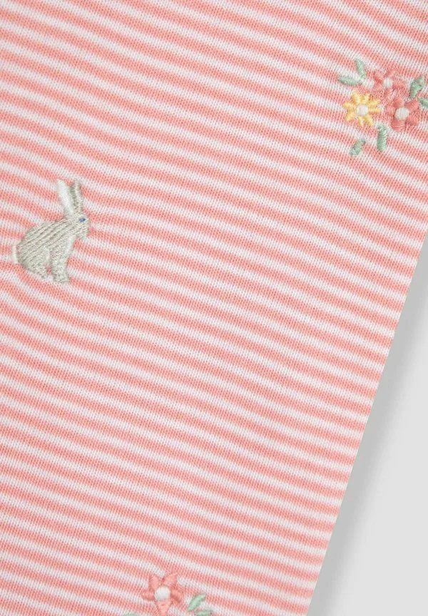 Футболка стандартного кроя с воротником "питер пэн" и принтом Jojo Maman Bébé, Pink Bunny Floral Embroidered — фото 3