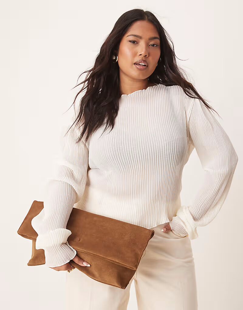 

Замшевый клатч с откидным верхом ASOS DESIGN темно-коричневого цвета