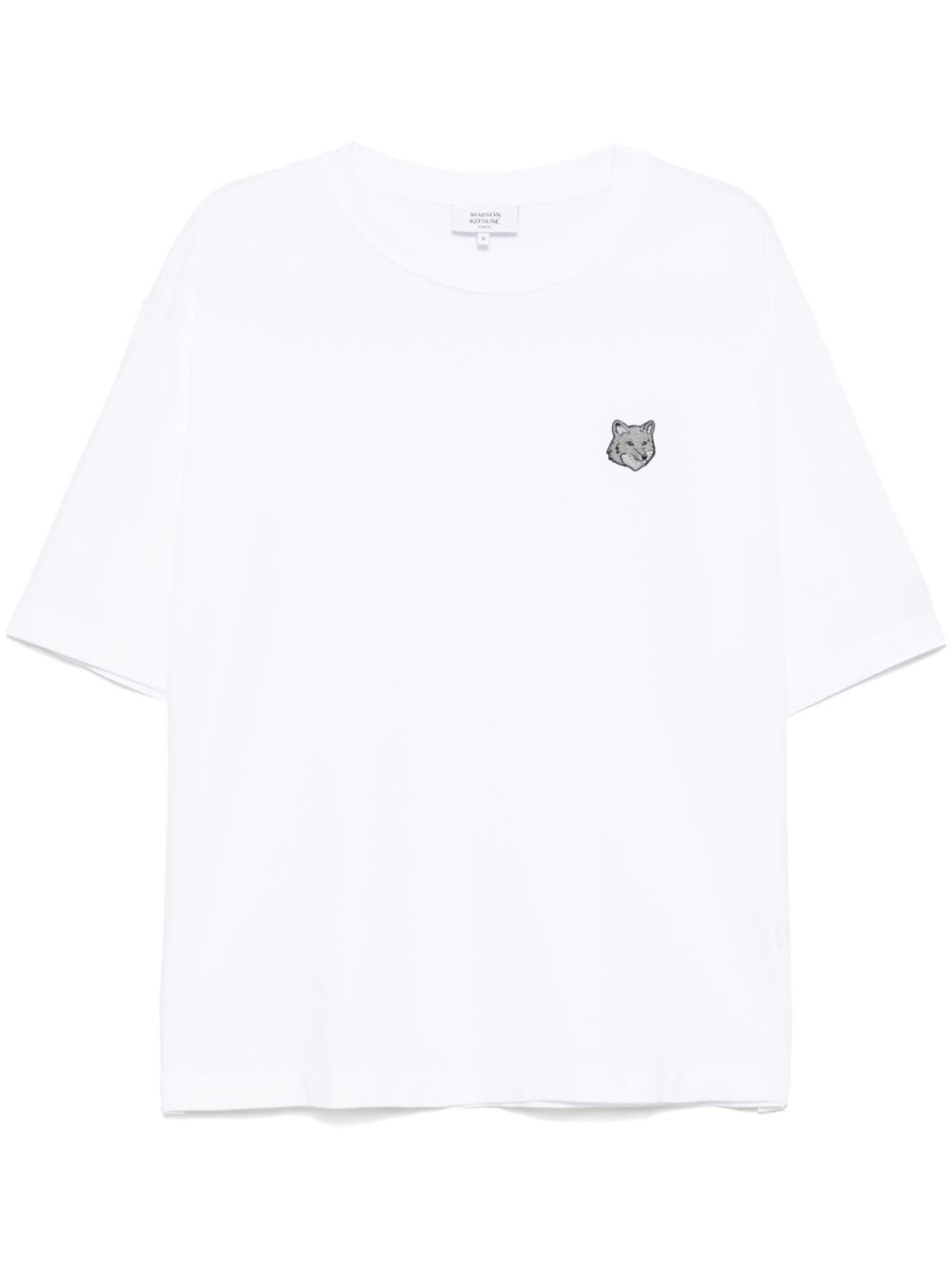 

Футболка Maison Kitsuné Bold Fox с нашивкой на голову, белый
