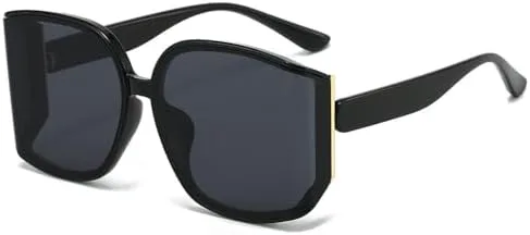 

Солнцезащитные очки большого размера 2027 года для женщин, винтажные солнцезащитные очки с градиентным переходом, женские солнцезащитные очки UV400 MTZJH, Black