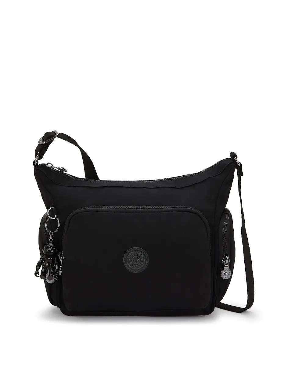 

Средняя сумка через плечо с застежкой-молнией Kipling, черный