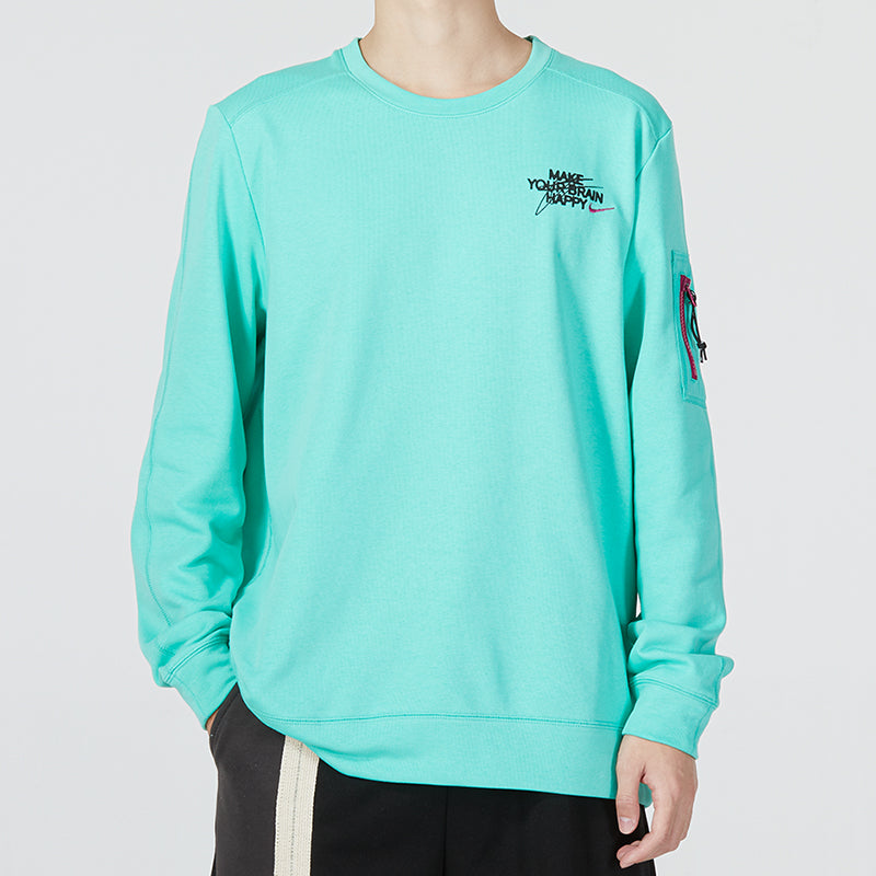 Худи Nike M Nk Flc Crew Dye DQ7867-369, зеленый — фото 3