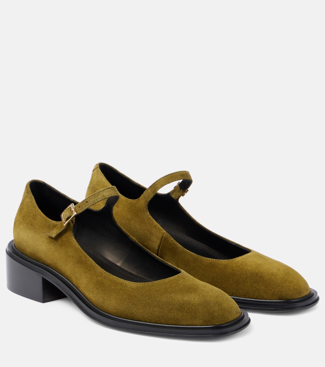 Замшевые балетки Penelope Souliers Martinez, хаки