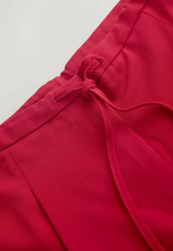 Брюки Next, Regular fit tie waist wide leg trousers, красный — фото 2