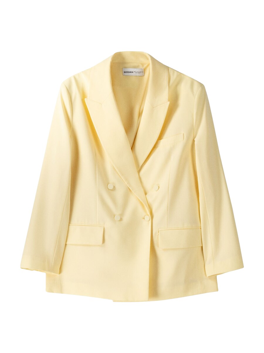 

Длинный блейзер Bershka Blazer, цвет pastel yellow
