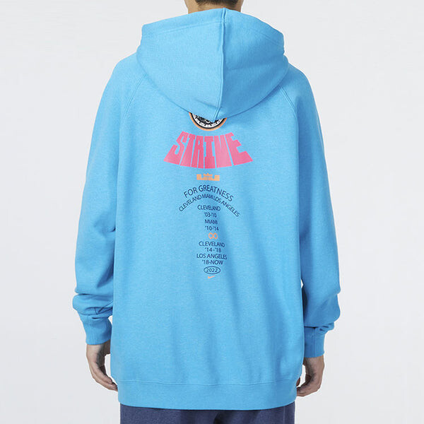 Толстовка Nike Solid Color Alphabet Drawstring Hooded Long Sleeves Hoodie Men's Blue, синий — фото 4