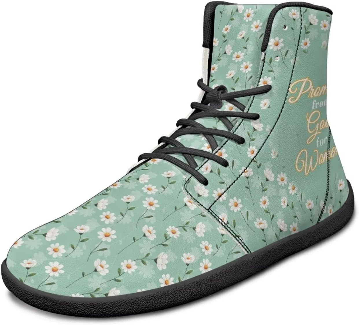 

High Top Bible Faith обувь Мужские кроссовки с резиновой подошвой Босиковые ботинки Заземленные обувь Противоскользящие спортивные кроссовки Watdotory, белый