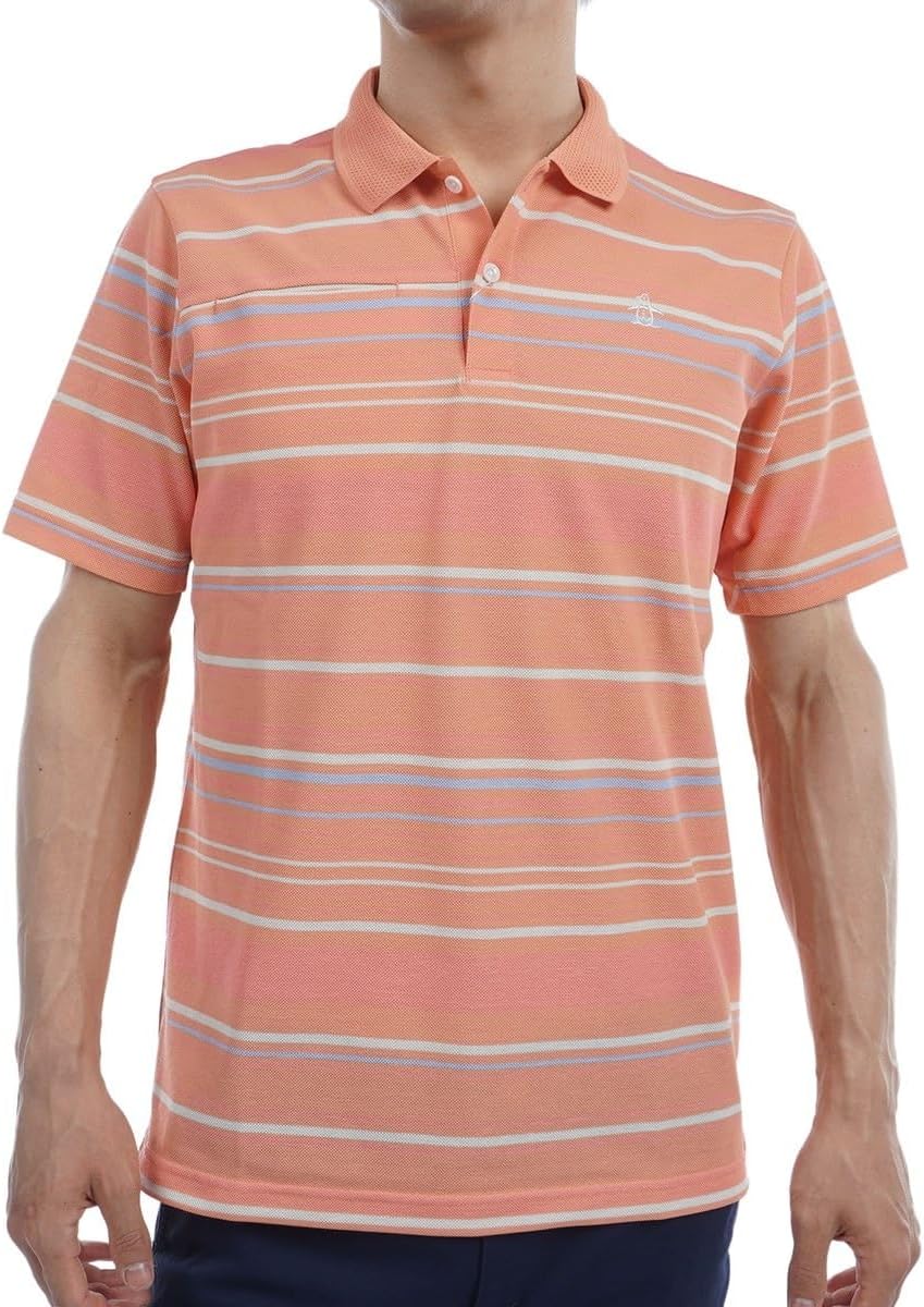 

Мужская рубашка с коротким рукавом Munsing Wear MGMXJA15, смесь льна, отделка по краю, нагрудный карман справа, защита от солнца, влагоотводящая, быстросохнущая, для игры в гольф Munsingwear, розовый