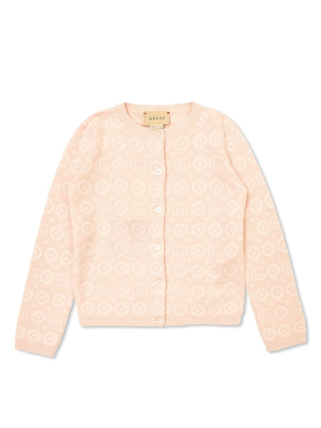 

Gucci Kids кардиган с двойным G-образным узором, розовый