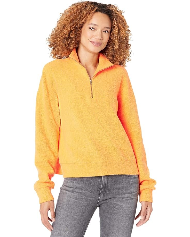 

Толстовка MONROW Teddy Fleece 1/2 Zip, цвет Mango