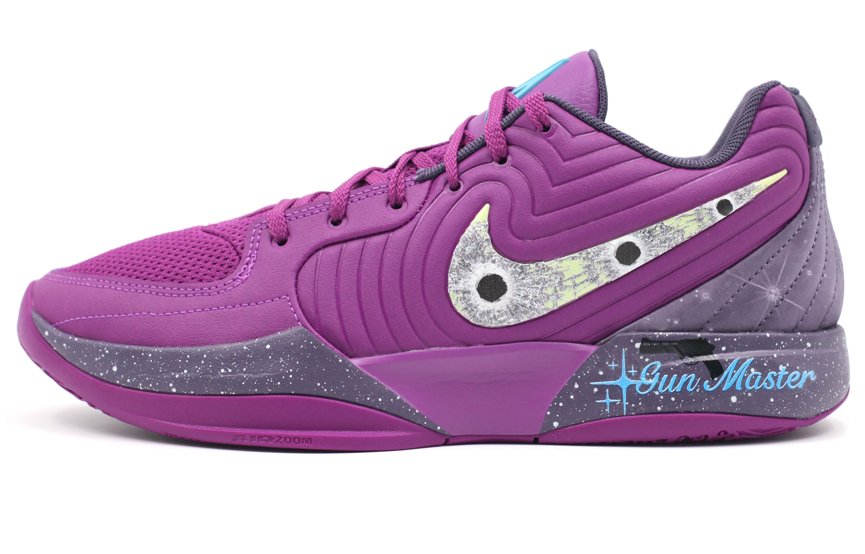 

Nike Мужские баскетбольные кроссовки низкие с амортизацией Ja 2 противоскользящие и износостойкие фиолетовые желтые