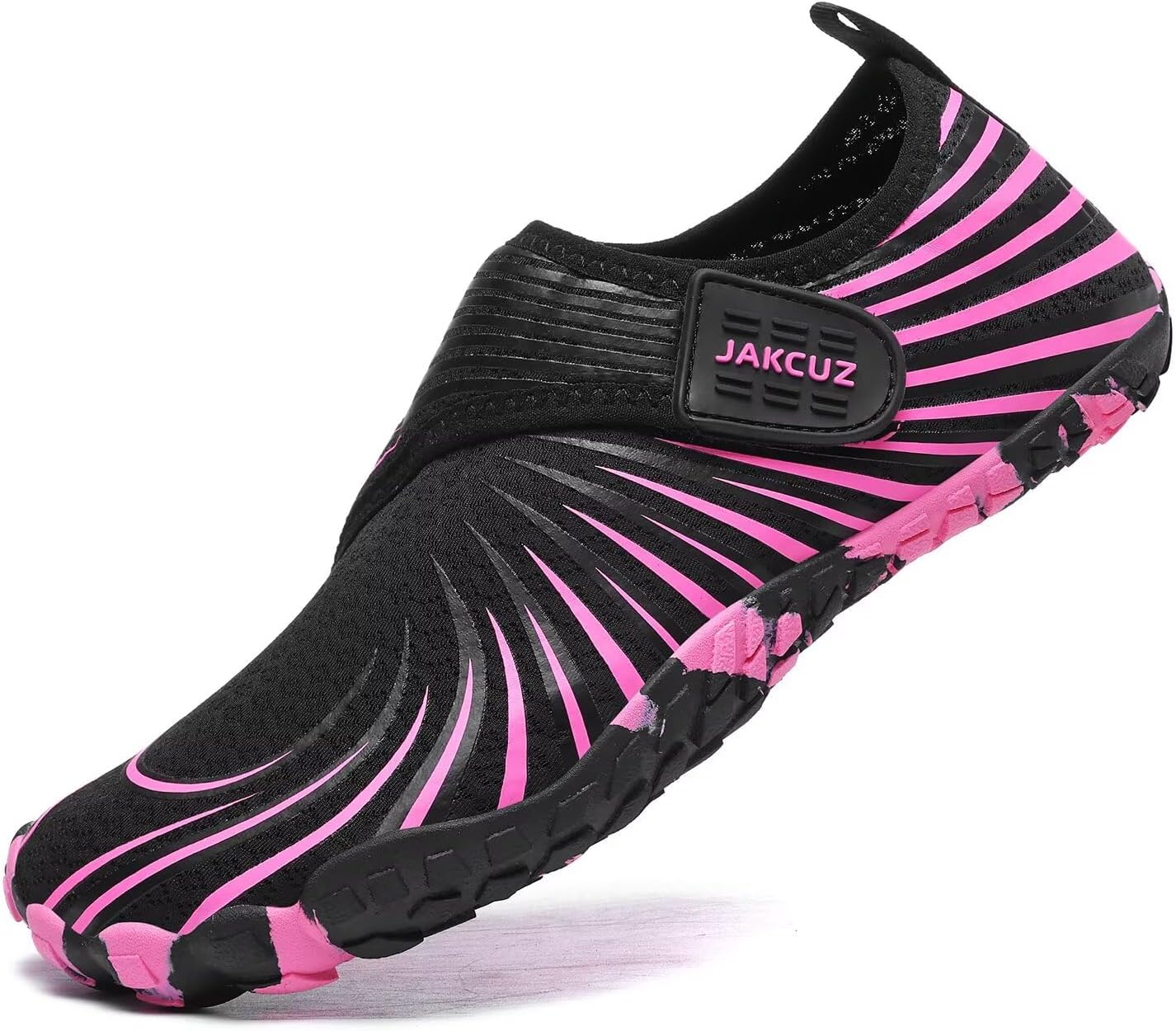 

Акваобувь Jakcuz для женщин и мужчин, быстрая сушка, для плавания, дайвинга, пляжа, спорта, прогулок, модные кроссовки, красный/розовый