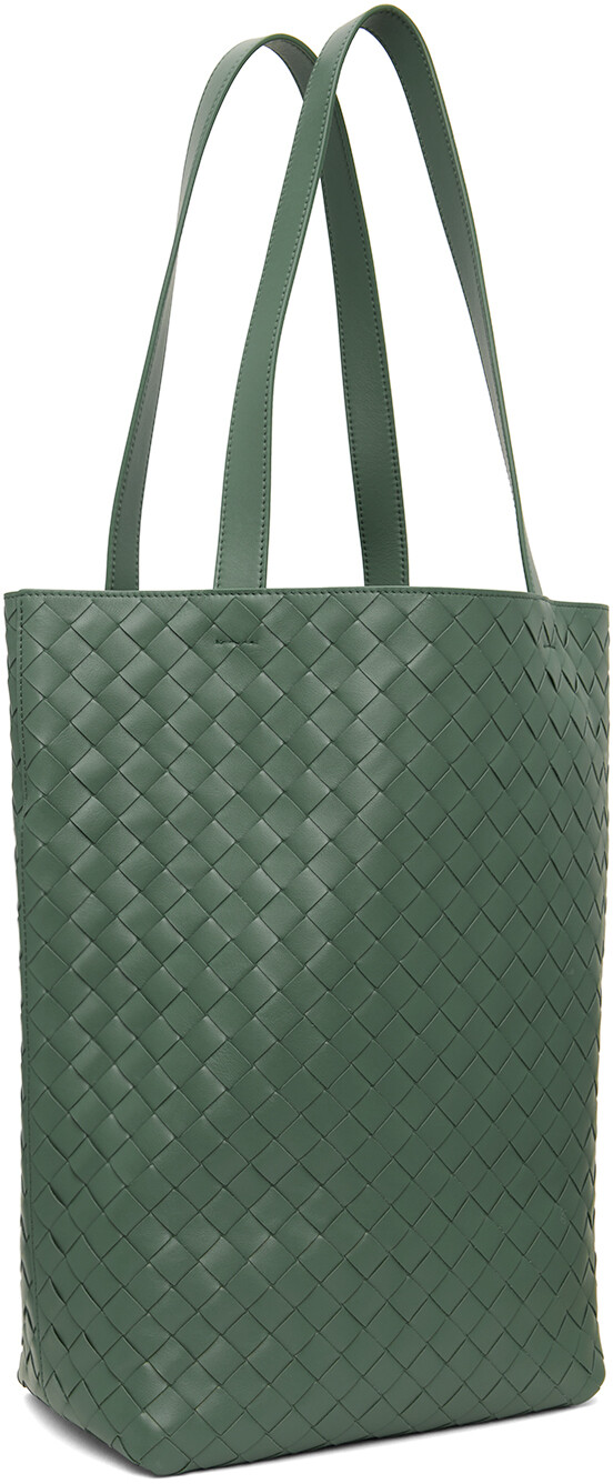 Зеленая маленькая сумка-тоут Intrecciato Bottega Veneta — фото 3