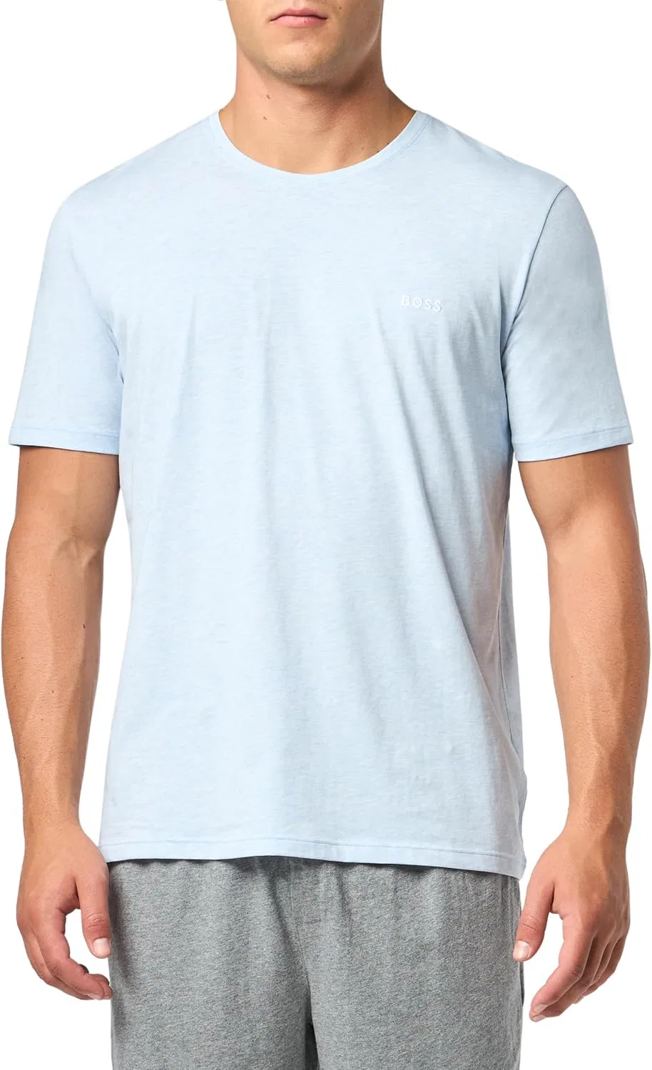 Мужские спортивные брюки BOSS с вафельной текстурой, Light Slate Grey