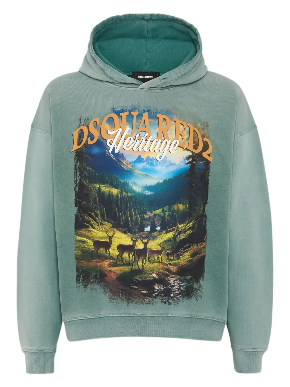 

Худи с принтом DSQUARED2, зеленый