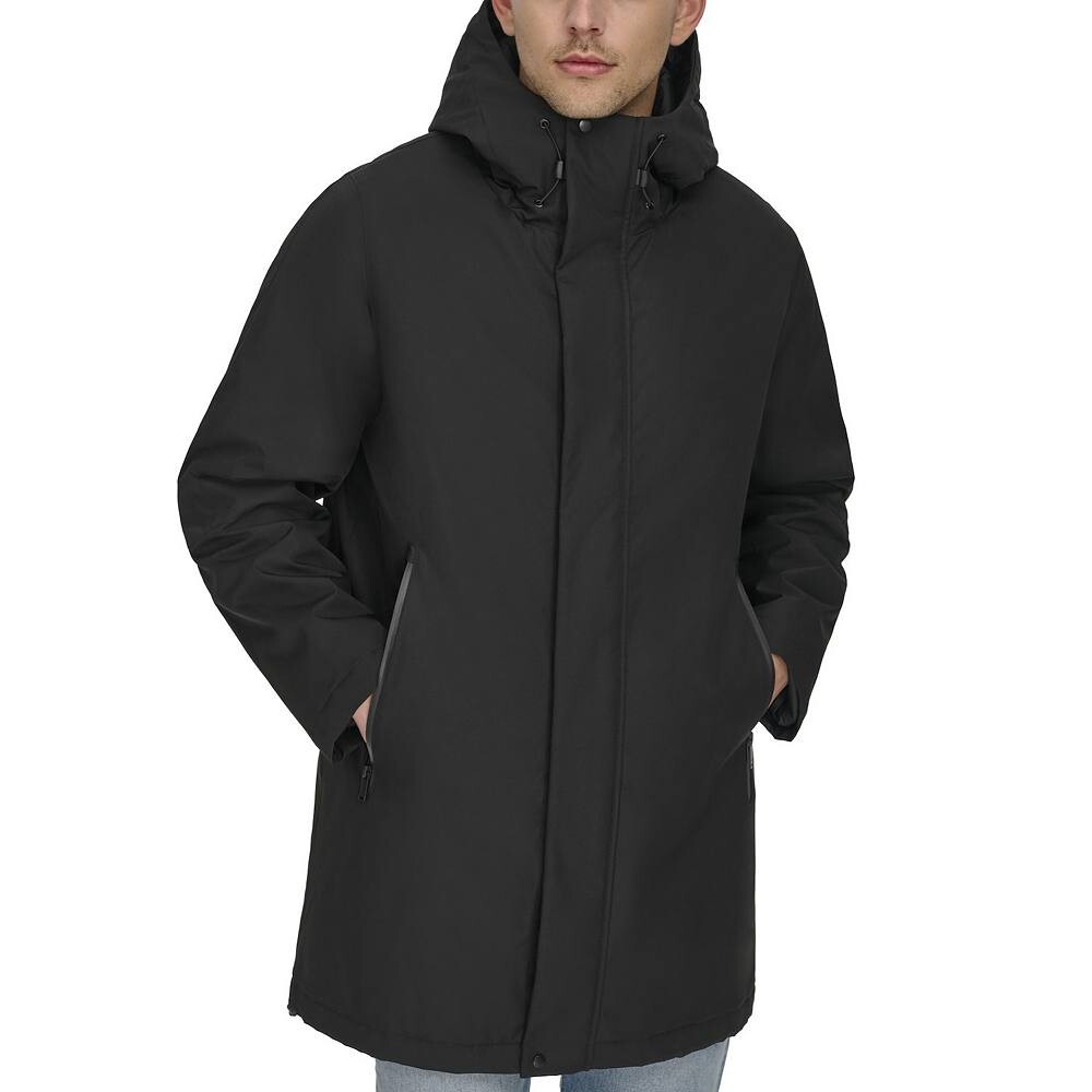 

Мужское городское пальто Dockers Softshell средней длины с капюшоном, черный