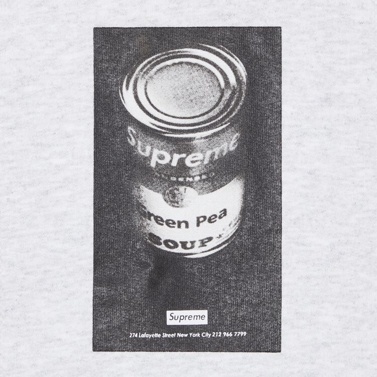 Толстовка Supreme Soup Can Hooded 'Ash Grey', серый — фото 2