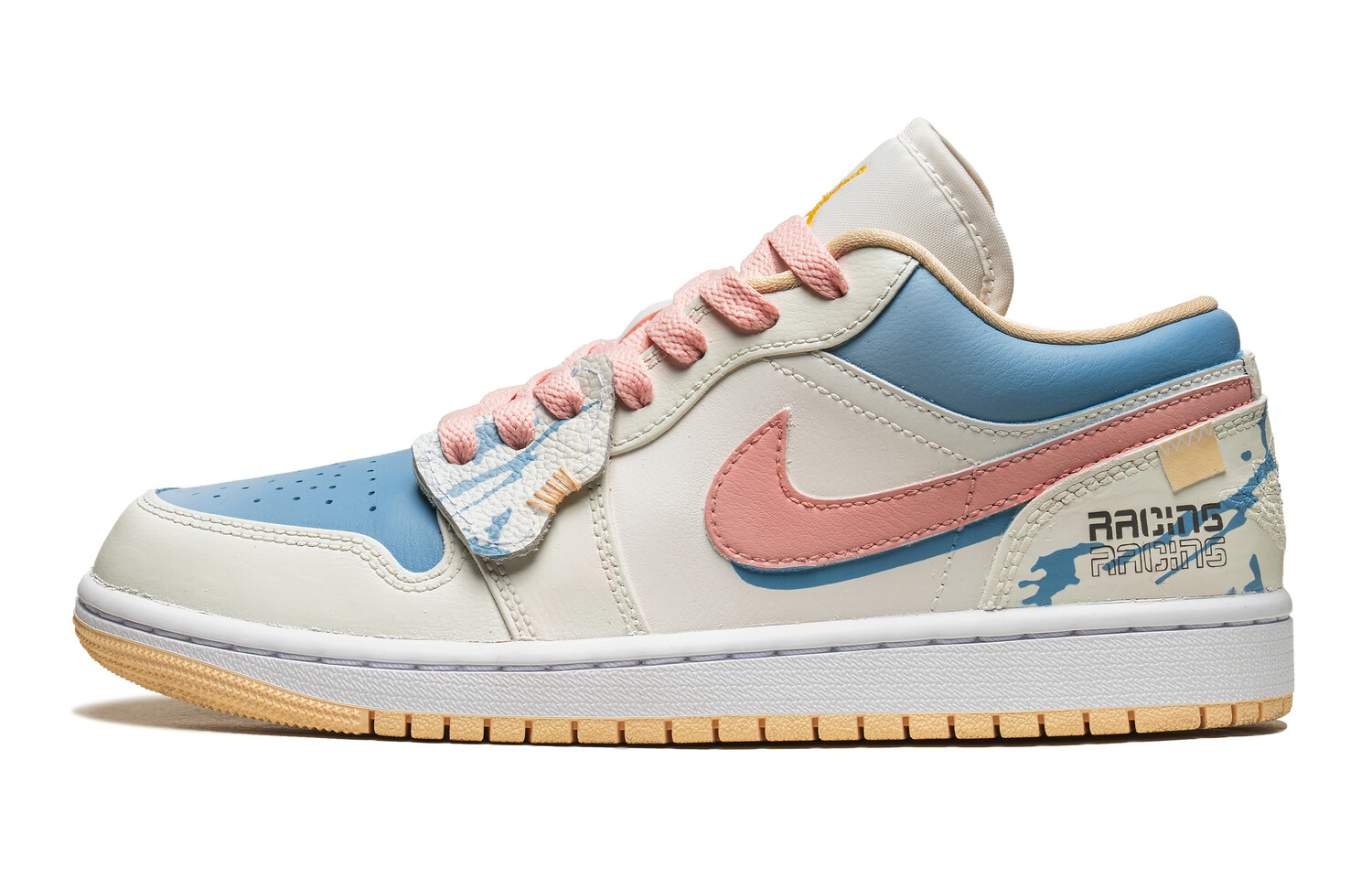 

Кроссовки Air Jordan 1 Vintage Basketball Shoes Women's Low-top Pink, синий