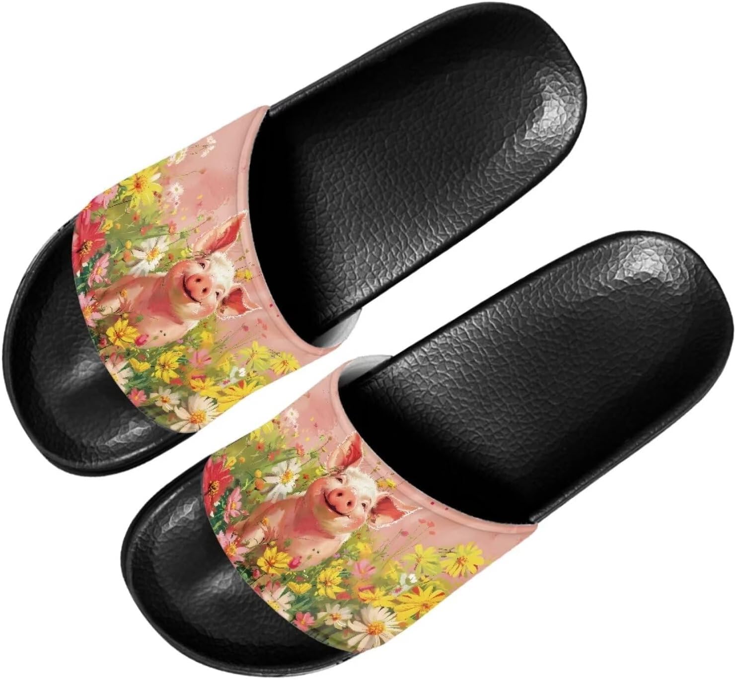 

Сандалии Forchrinse Hummingbird Flower для мужчин и женщин, летние плоские сандалии, пляжные и душевые тапочки, быстро сохнут, розовый